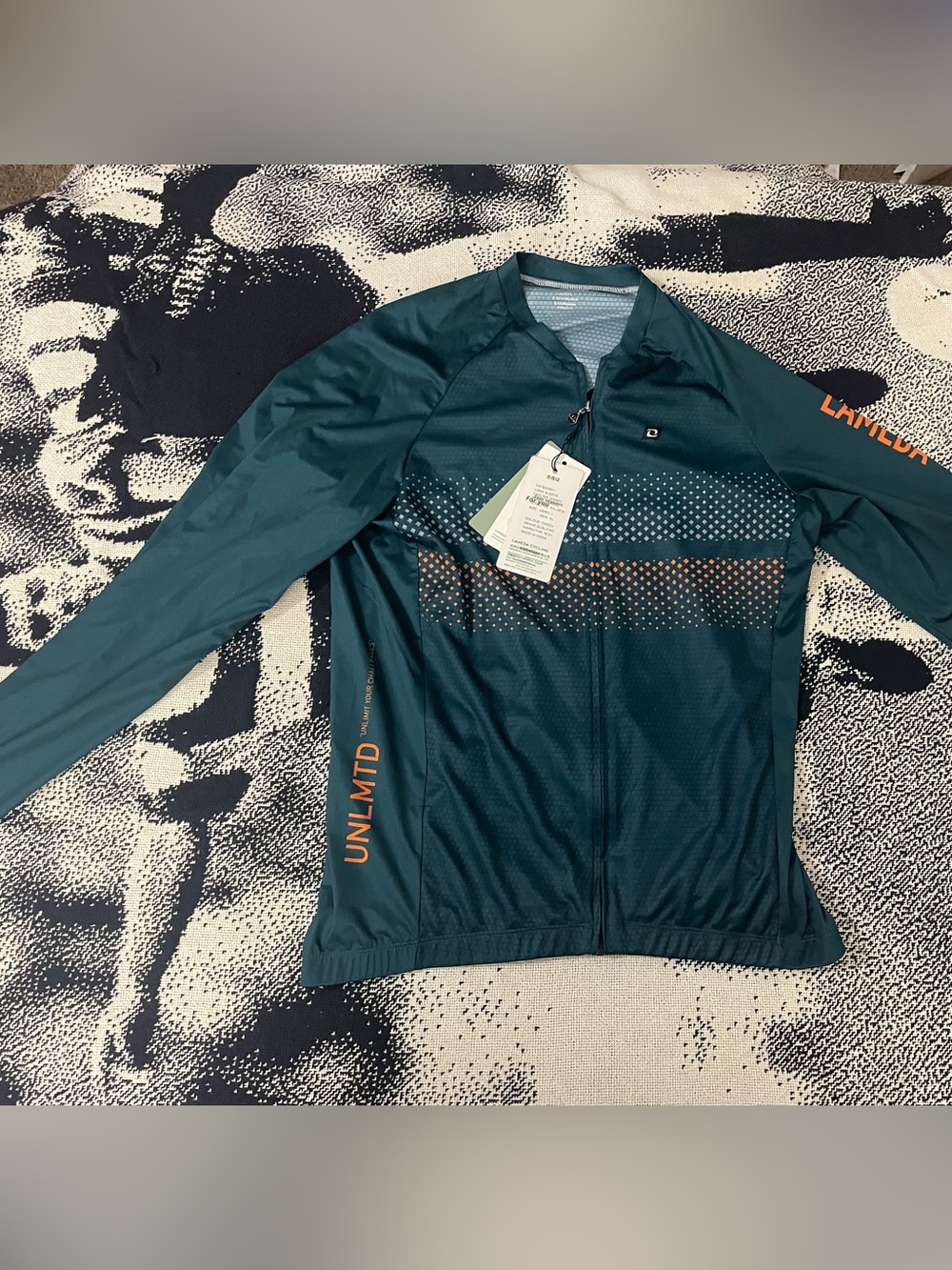 LAMEDA Cycling Jersey UNLMTD Long-sleeve Full-zippered Front Size Adult L NEW